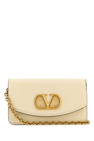 Сумка через плечо VLogo Signature из кожи цвета слоновой кости VALENTINO GARAVANI (6W0B0R71GCB)