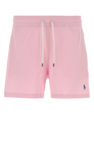 Рожеві еластичні поліестерові плавальні шорти Blue POLO RALPH LAUREN (710B16721)