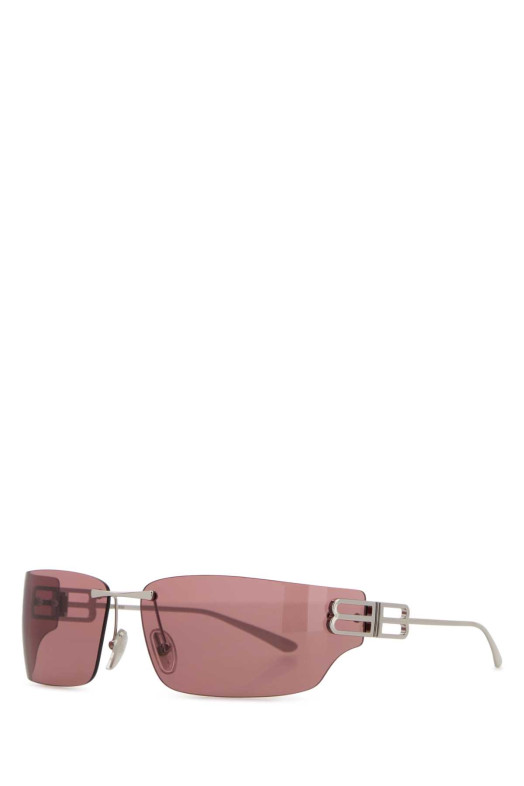 Серебристые металлические солнцезащитные очки Gossip от BALENCIAGA (858881T0005)