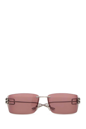 Серебристые металлические солнцезащитные очки Gossip от BALENCIAGA (858881T0005)