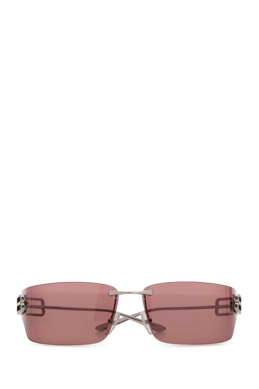 Серебристые металлические солнцезащитные очки Gossip от BALENCIAGA (858881T0005)