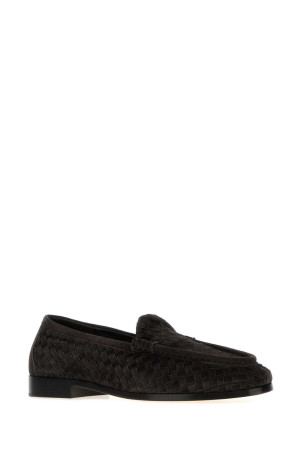 Dark brown suede Silenzio loafers BOTTEGA VENETA (867565V6X21)