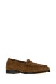 Лоферы «Silenzio» из замши цвета «Biscuit» от BOTTEGA VENETA (867815V6X21)
