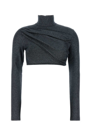 Black viscose blend top GUCCI (A0034GXKFQ0)