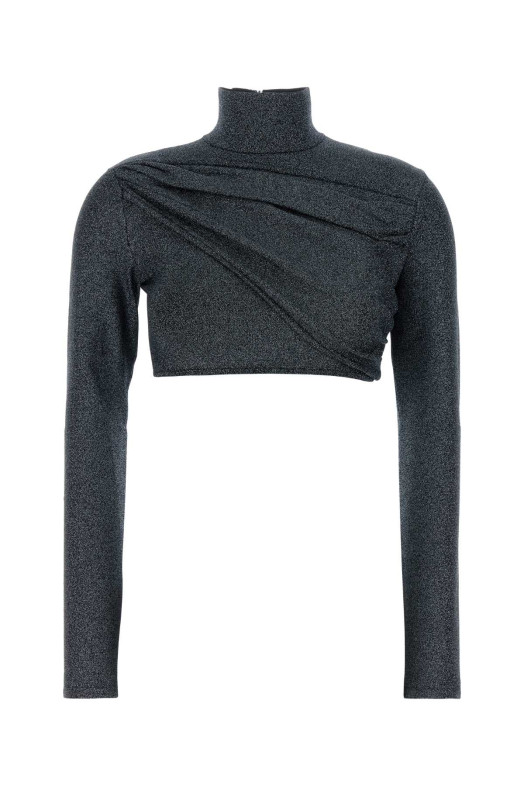 Black viscose blend top GUCCI (A0034GXKFQ0)