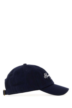 Бавовняна бейсболка темно-синього кольору SPORTY & RICH (AC04085274BL106) SPORTY & RICH