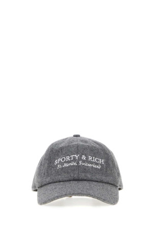 Бейсболка из серой фланели SPORTY & RICH (AC08082326GY34) SPORTY & RICH