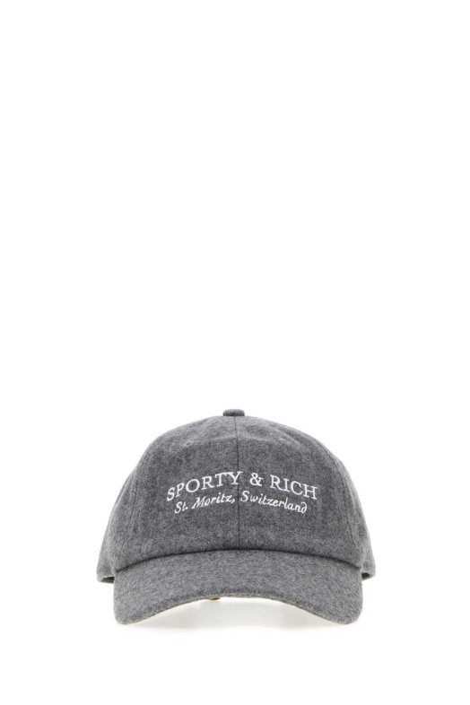Бейсболка из серой фланели SPORTY & RICH (AC08082326GY34) SPORTY & RICH