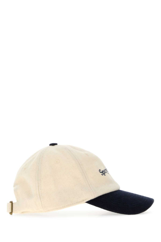 Двоколірна фланелева бейсболка SPORTY & RICH (AC08085300WH114) SPORTY & RICH