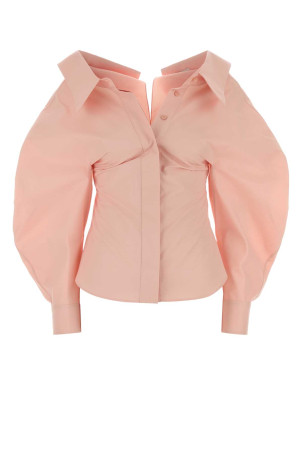Розовая рубашка из поплина GIVENCHY (BW61K21642)