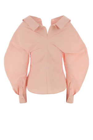 Розовая рубашка из поплина GIVENCHY (BW61K21642)
