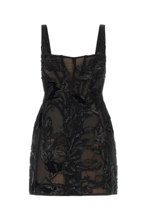 Чорна міні-сукня з тюлю Black COSTARELLOS (FW2652)