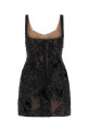 Black tulle mini dress Black COSTARELLOS (FW2652)