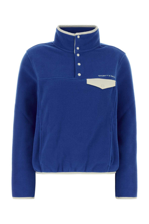 Blue pile sweatshirt SPORTY & RICH (JA04782315BL165)