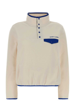 Ivory pile sweatshirt SPORTY & RICH (JA04782315CR10)