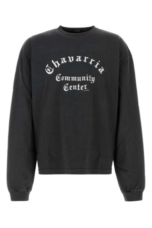 Black cotton oversize Community Center t-shirt WILLY CHAVARRIA (MUJTE031)