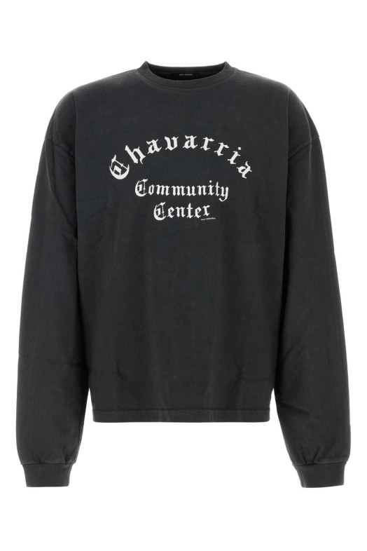 Black cotton oversize Community Center t-shirt WILLY CHAVARRIA (MUJTE031)