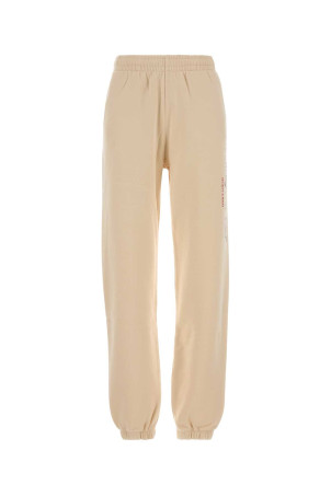 Хлопковые джоггеры кремового цвета SPORTY & RICH (PA08782000CR01) SPORTY & RICH