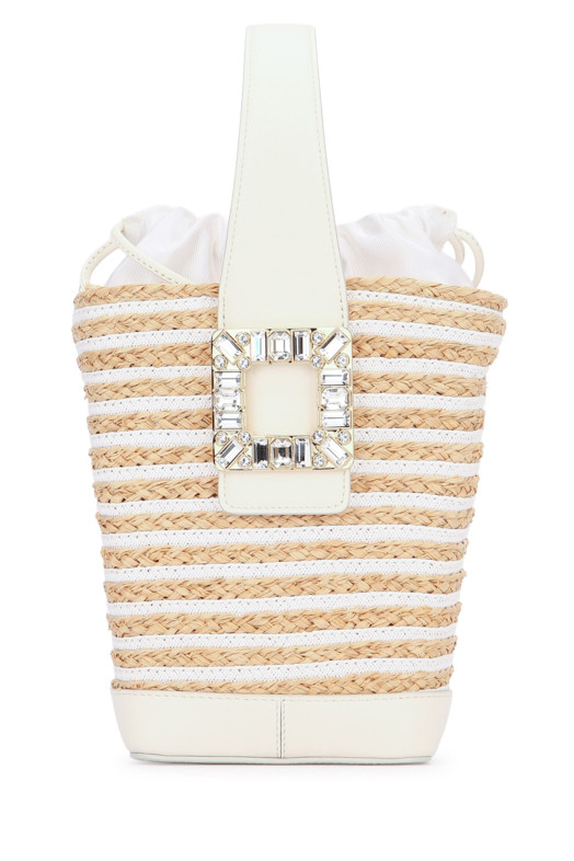 Сумка VIV' SKATE с ручкой сверху из соломы, Roger Vivier (RBWAOKK4100V6Z)