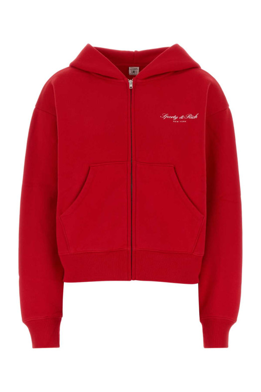 Red cotton sweatshirt SPORTY & RICH (ST10282329RE50)