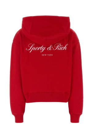 Red cotton sweatshirt SPORTY & RICH (ST10282329RE50)