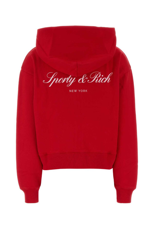 Red cotton sweatshirt SPORTY & RICH (ST10282329RE50)