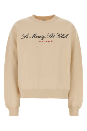 Cream cotton sweatshirt SPORTY & RICH (ST10382000CR01)