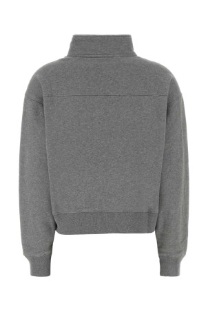 Melange grey cotton sweatshirt SPORTY & RICH (ST10982000GY34)