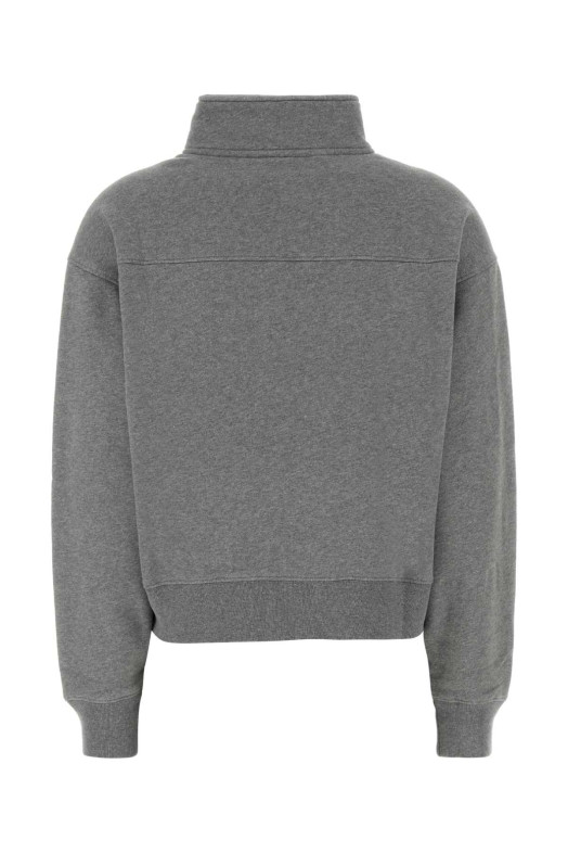 Melange grey cotton sweatshirt SPORTY & RICH (ST10982000GY34)