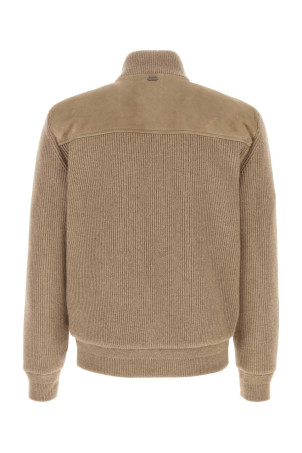 Cappuccino cashmere and suede jacket AGNONA (TH12U3M7009)