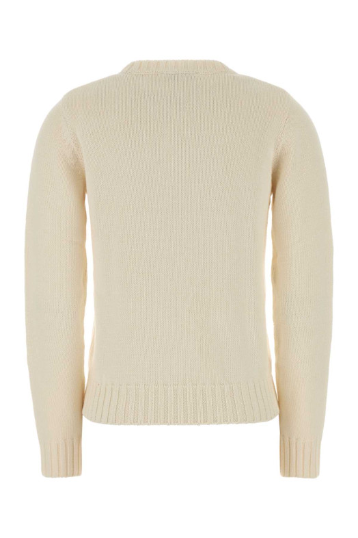 Cream cotton sweater SPORTY & RICH (WS06582000WH37)