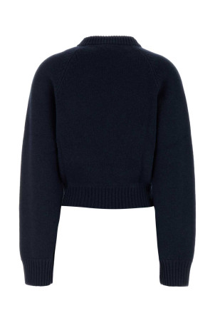 Темно-синій вовняний светр SPORTY & RICH (WS11785000BL106) SPORTY & RICH
