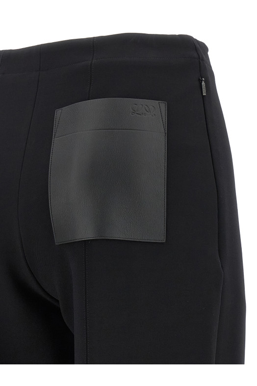 Брюки с отворотом внизу, чёрные LOEWE S540Y04XOC1100
