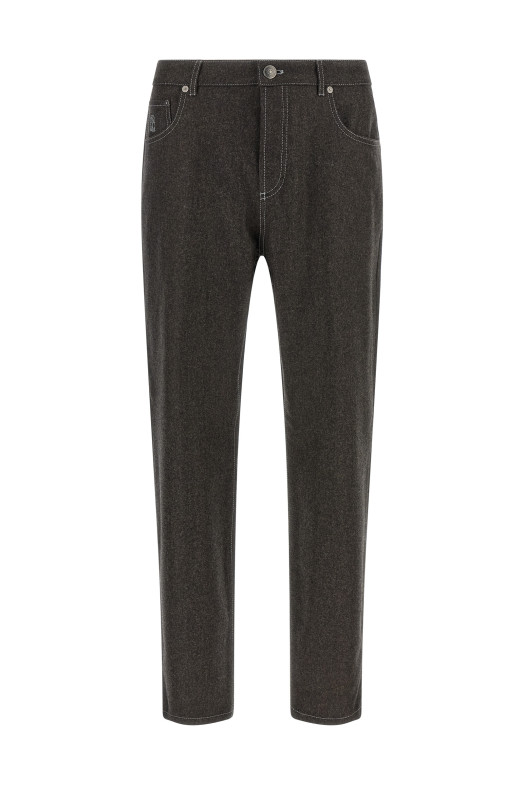 Фланелеві штани, сірі BRUNELLO CUCINELLI M038PF1012CEQ58