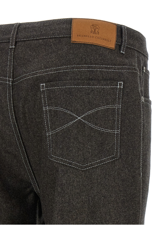 Фланелеві штани, сірі BRUNELLO CUCINELLI M038PF1012CEQ58