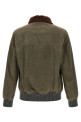 Бомбер из вощеной овчины, зелёный BRUNELLO CUCINELLI MPMWT1952CMD40