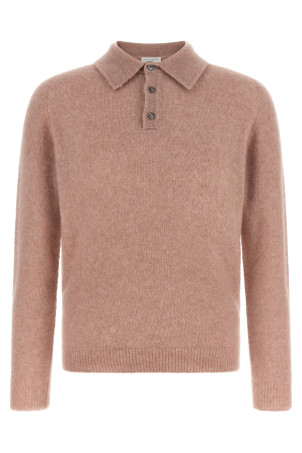 Cashmere and silk polo shirt Pink