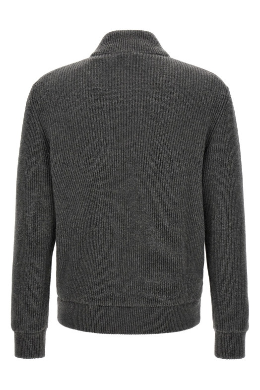 Куртка из замши и шерсти, серого цвета BRUNELLO CUCINELLI MPCLF1955CWP86