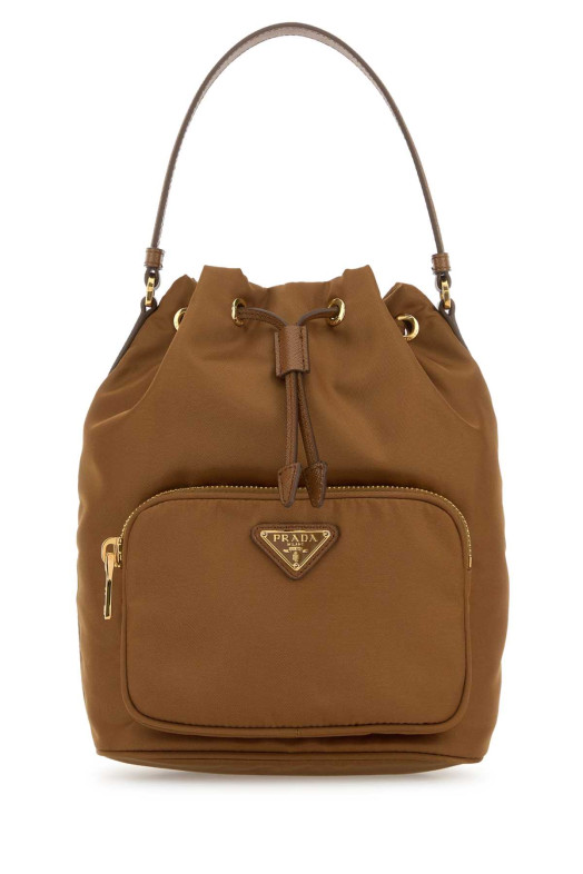 Caramel Re-Nylon Duet bucket bag PRADA (1BH038VUOPRV44)