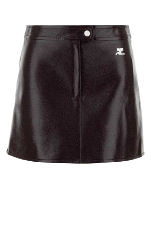 Aubergine vinyl mini skirt COURREGES (223CJU001VY0014)