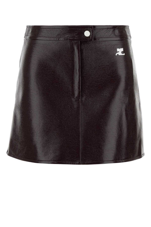 Aubergine vinyl mini skirt COURREGES (223CJU001VY0014)