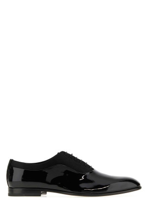 Black leather and satin lace-up shoes DOLCE & GABBANA (A20213A0932)