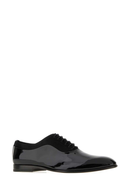 Black leather and satin lace-up shoes DOLCE & GABBANA (A20213A0932)