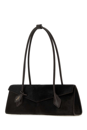 Dark brown calf hair Teckel shoulder bag ALAIA (AA1L2045I047)