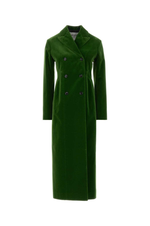 Grass green velvet coat ALAIA (AA9M1247W225D)