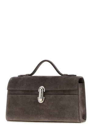 Mud suede Symmetry handbag Black SAVETTE (H00503)