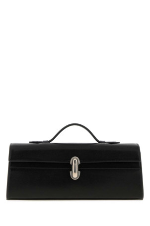 Black leather Symmetry handbag SAVETTE (H01433)