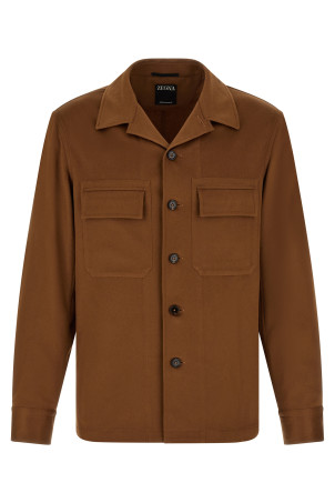 Oasis Cashmere Overshirt  Brown