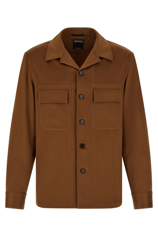 Oasis Cashmere Overshirt  Brown