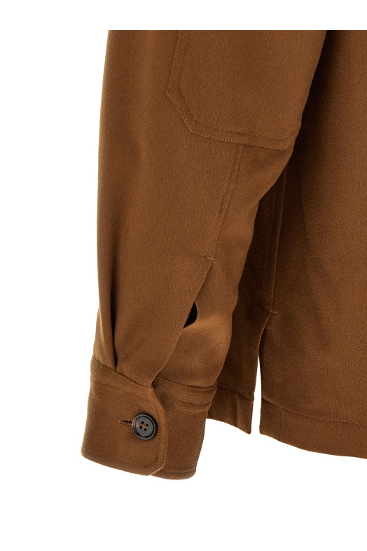 Oasis Cashmere Overshirt  Brown